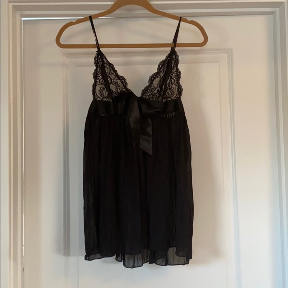 Victoria’s Secret Black Babydoll w/ Lace Cups, S